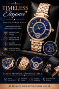 Rose Gold/Blue Watch