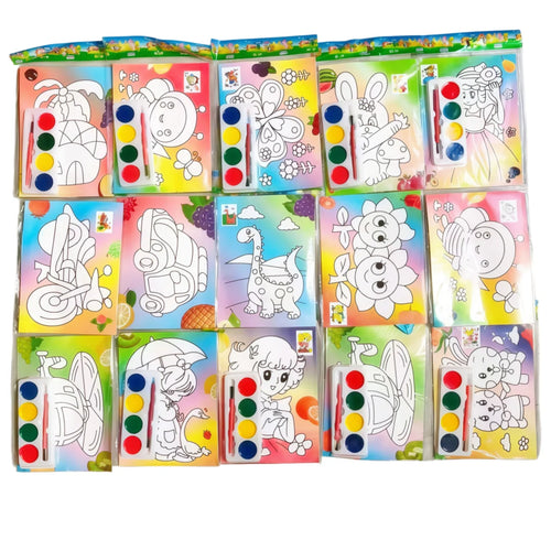 20 PCS DIY Multi-Style Random Cartoon Paint Coloring Graffiti Painting Party Favors Back to School Reward Carnival Gift Set