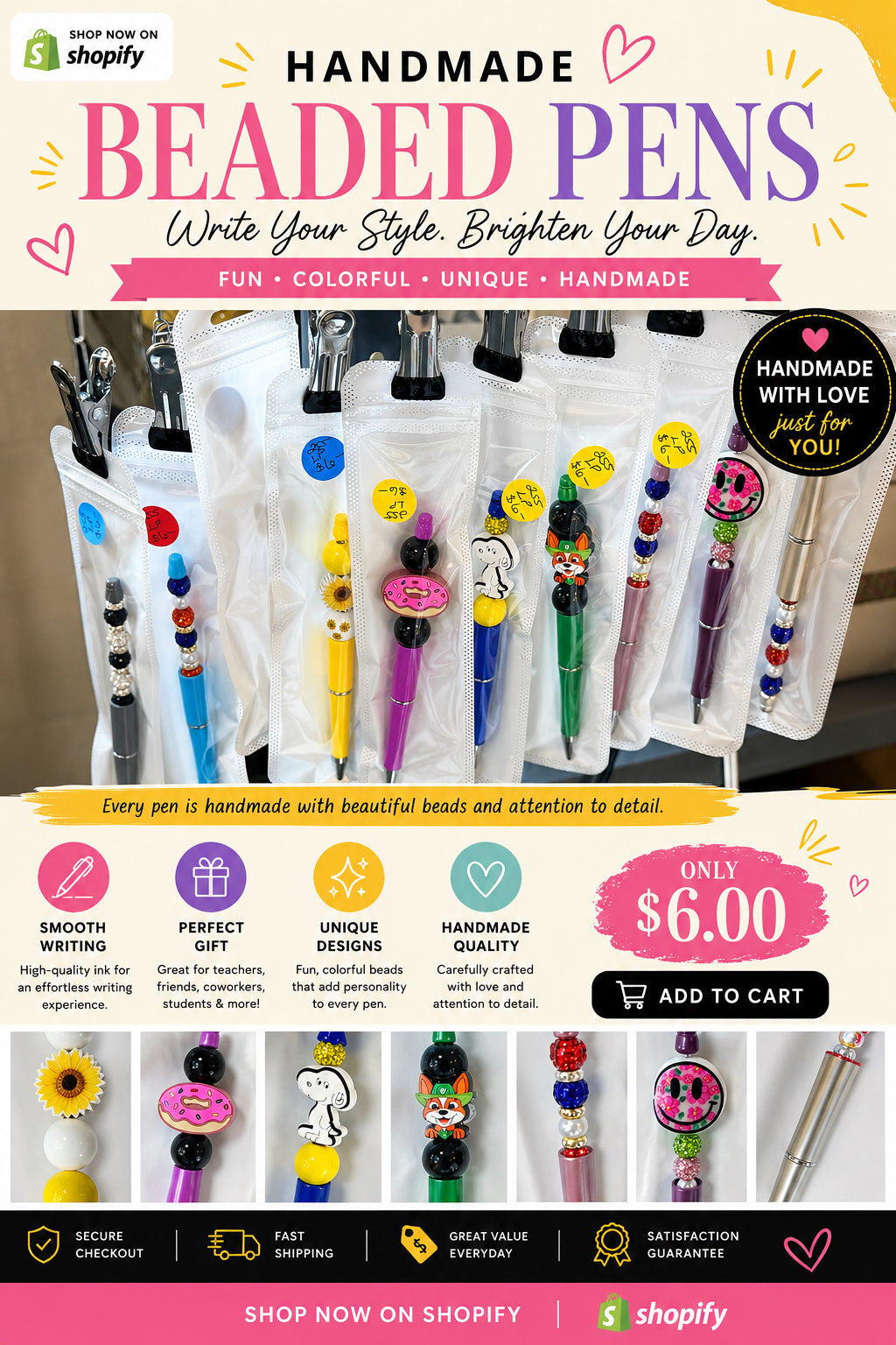 Handmade Beaded Pen