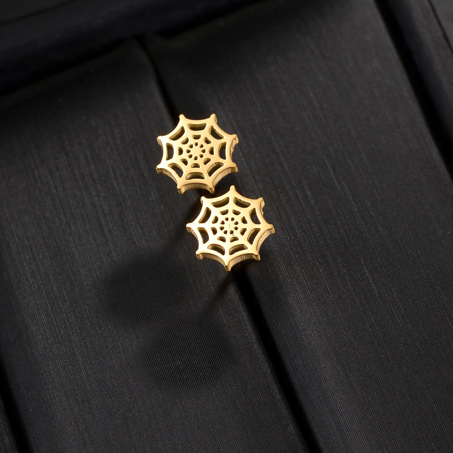 Customized Name Spider Web Necklace Earring Jewelry Sets for Women Kids Couples Stainless Steel Personalized Net Christmas Gift
