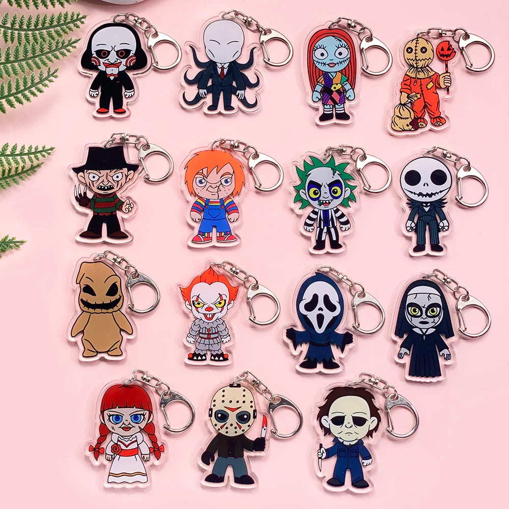 1/15Pcs Cartoon The Nightmare Before Christmas Acrylic Keychain Backpack Pendant Bag Charms Accessories Decoration Holiday Gifts