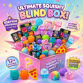 100+Pcs Sensory Squishy Blind Box Series, Random Cute Slow Rise Toy, Collectible Stress Ball Fidget Surprise Gift