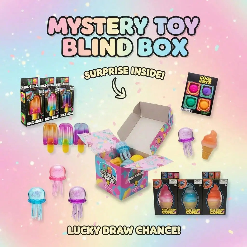 100+Pcs Sensory Squishy Blind Box Series, Random Cute Slow Rise Toy, Collectible Stress Ball Fidget Surprise Gift