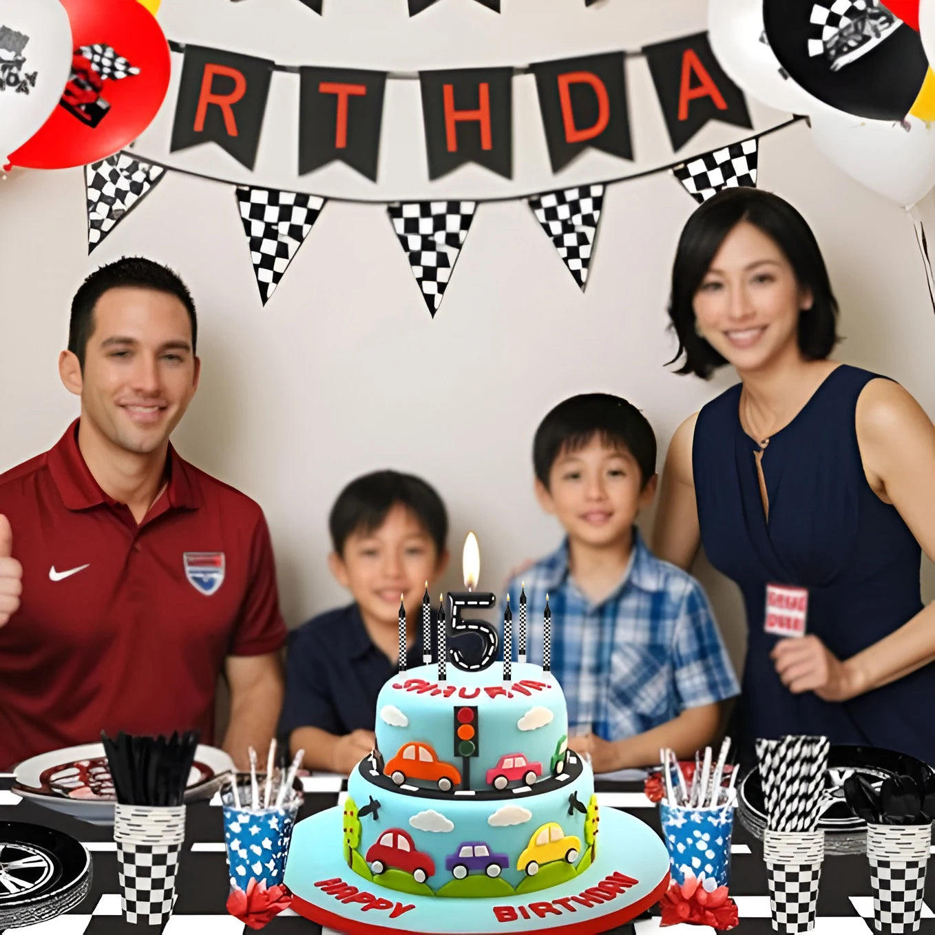 7Pcs Racing Cars Birthday Candles Set,Cake Numeral 0-9  Candles Number Glitter Cake Topper Decoration for Party,gifts