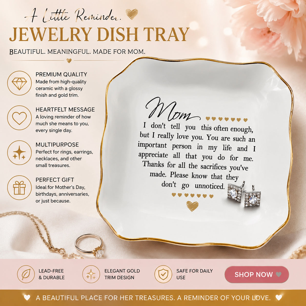 Mom Jewelry Dish Tray