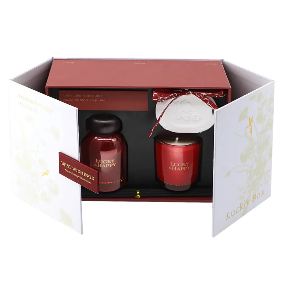 Scented candle gift box, household essential oil set, wedding fragrance, New Year's gift, New Year's souvenir
