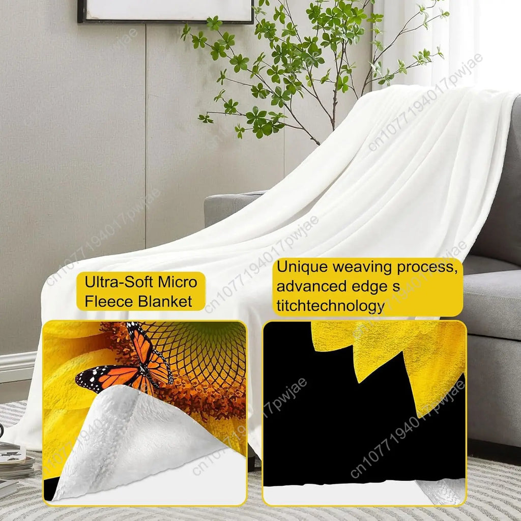 Funny Cat Blanket Gifts for Women Girls Soft Warm Lightweight Cozy Animal Three Black Cats Throw Blankets Bed Custom blankets