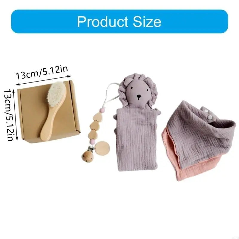 4Pcs Infant Care Gift Set Includes Essential Bath Items Baby Birth Gift Box Burping Cloth for Newborns Up to 1 Month