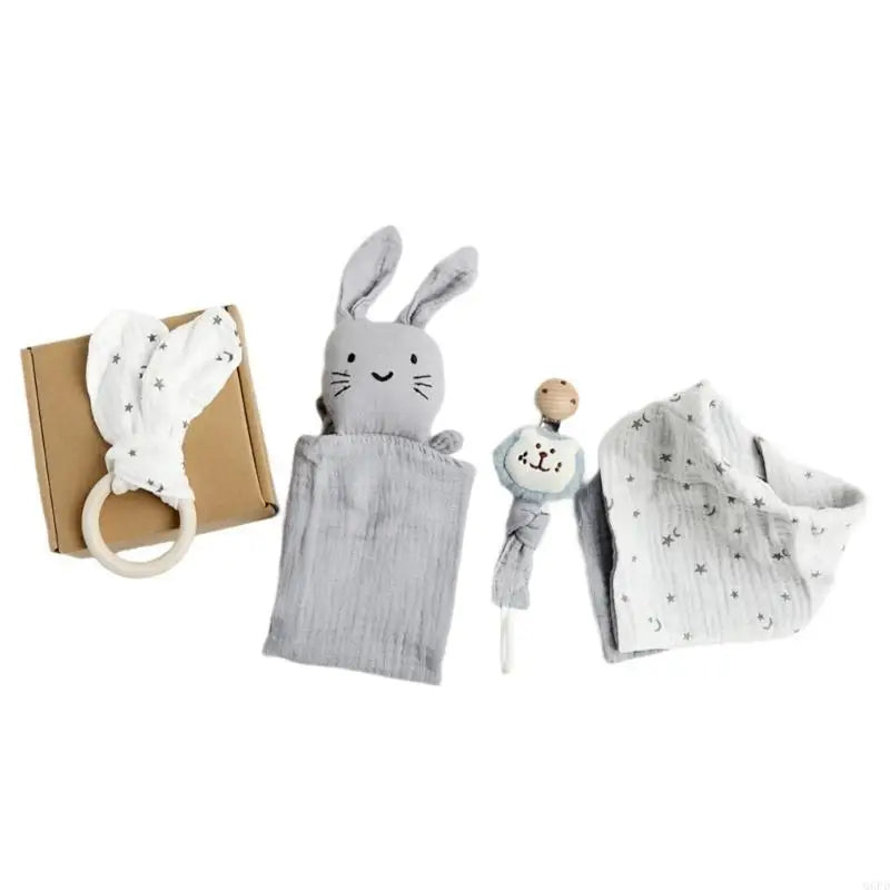4Pcs Infant Care Gift Set Includes Essential Bath Items Baby Birth Gift Box Burping Cloth for Newborns Up to 1 Month