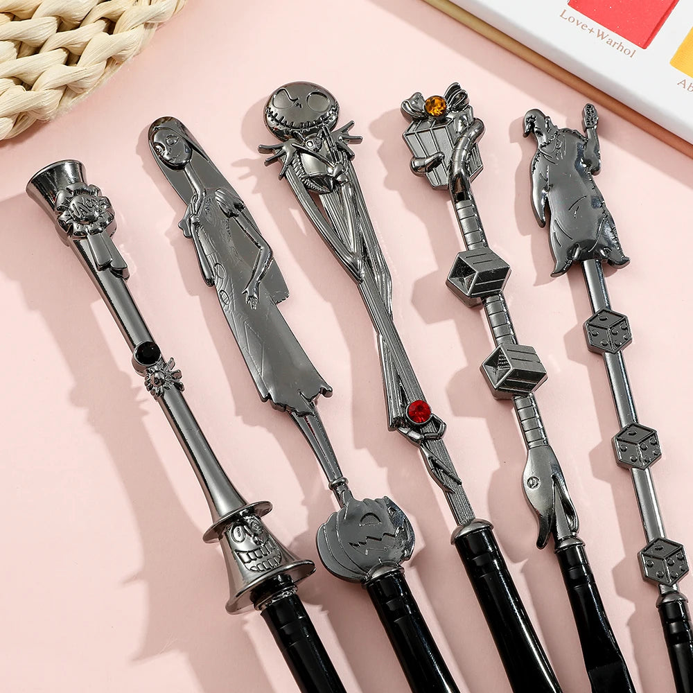5pcs/set The Nightmare Before Christmas Makeup Brushes Movie Makeup Brush Set for Women Girls Halloween Gift Anime Makeup