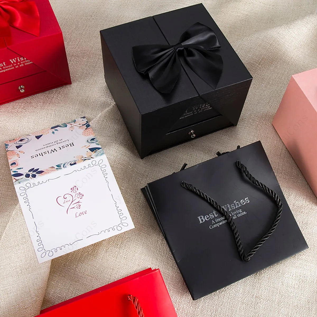 Heart Zircon Necklace Pendant With Rose Bow Gift Box 2025 Jewelry Set For Girlfriend Wife Valentine Christmas Birthday Surprise